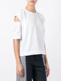 cut-out sleeve T-shirt