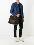 leather-trimmed bag