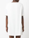 printed trim dress 