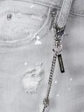 Skinny chain trim jeans
