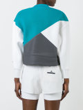 neoprene colour block sweatshirt