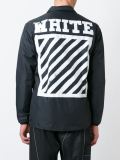 logo print shirt jacket