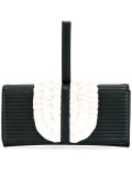 ruffled trim clutch bag 