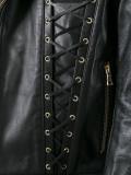 lace-up biker jacket