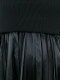 off-shoulder pleated dress