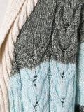 striped cable knit cardigan