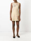 bird appliqué jacquard dress