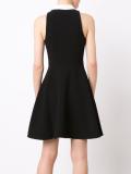 front slit flared dress