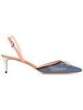 Face embellished pumps