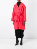 dislocated zip belted coat