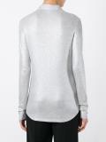 metallic knitted shirt