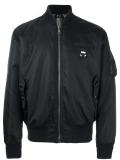 chest patch bomber jacket