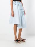 ruched asymmetrical skirt