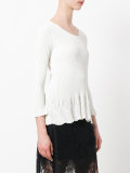 flared knit top 