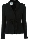 bouclé tie front jacket