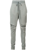 ripped tapered sweatpants