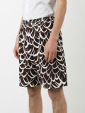 abstract print shorts