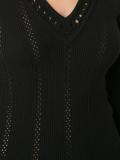 V-neck knitted blouse
