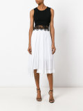 lace-trim cropped top