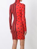 multi print collared dress