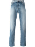 faded straight-leg jeans