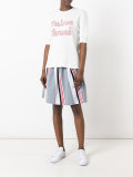 logo print ribbed sweatshirt