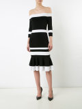 off-shoulders fitted dress