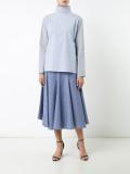 'Thin Stripe Longsleeved Open Back' shirt