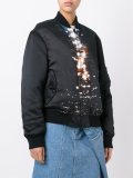 printed front bomber jacket