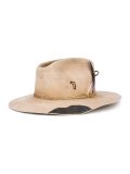feather detail hat