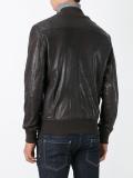 zipped leather jacket 