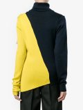 two tone bow embellished jumper