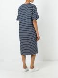 embroidered striped dress