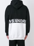 split logo hoodie