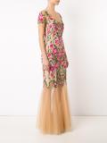 floral embroidery dress
