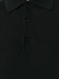 long sleeved knitted polo shirt