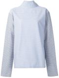 'Thin Stripe Longsleeved Open Back' shirt