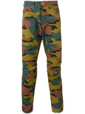 camouflage print trousers 