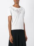 lace detail cropped T-shirt
