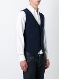 woven button down waistcoat