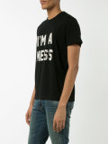 'I'm a mess' print T-shirt