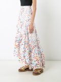 abstract printed maxi skirt