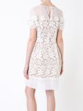 sheer inset lace dress