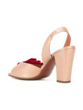 red ruffle sandals