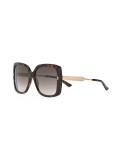 tortoiseshell effect sunglasses