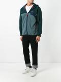 colour block zipped fleece