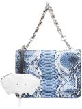 snakeskin effect shoulder bag 