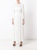 pleated maxi dress