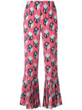 Wallpaper print cropped trousers