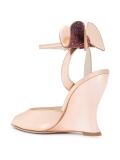 bow detail wedge sandals